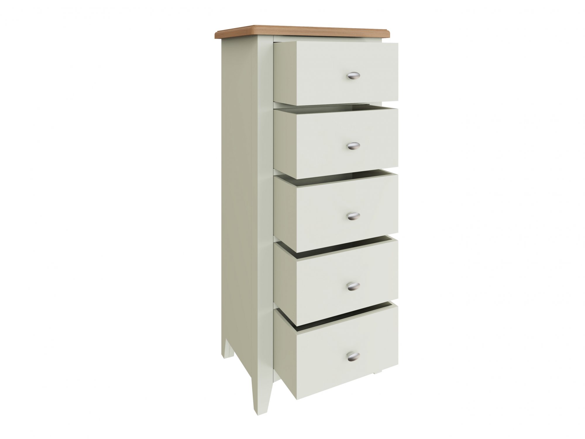 Kenmore Kenmore Patterdale White and Oak 5 Drawer Tall Narrow Chest of Drawers (Assembled)
