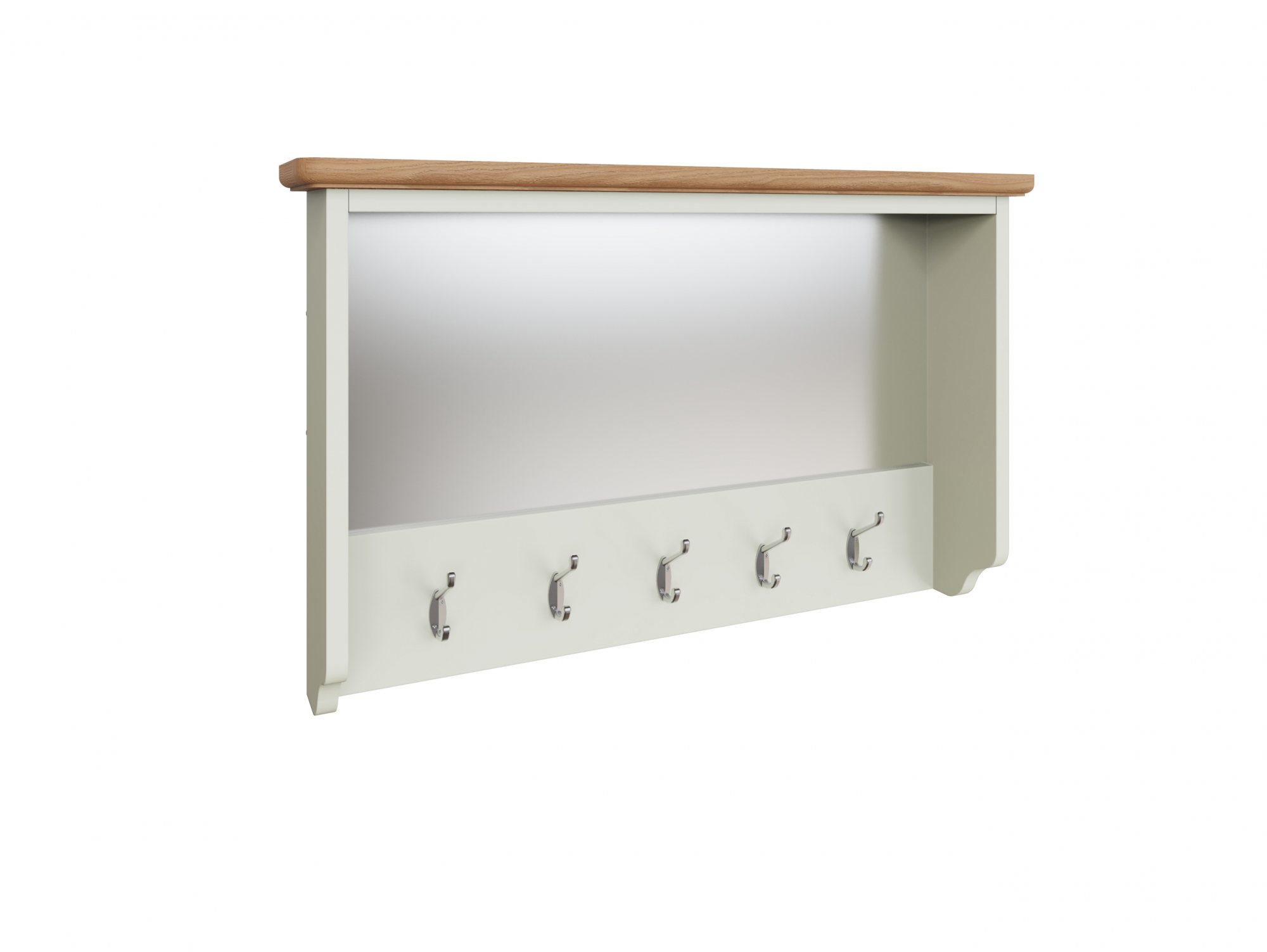 Kenmore Kenmore Patterdale White and Oak Mirror Wall Rack (Assembled)