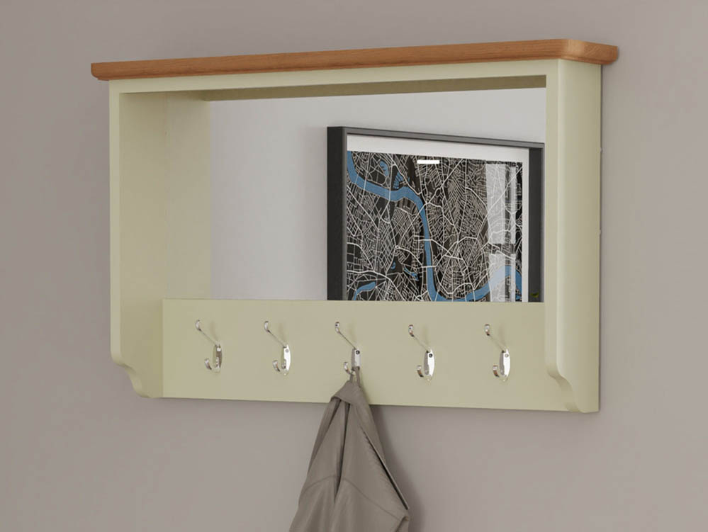 Kenmore Kenmore Patterdale White and Oak Mirror Wall Rack (Assembled)