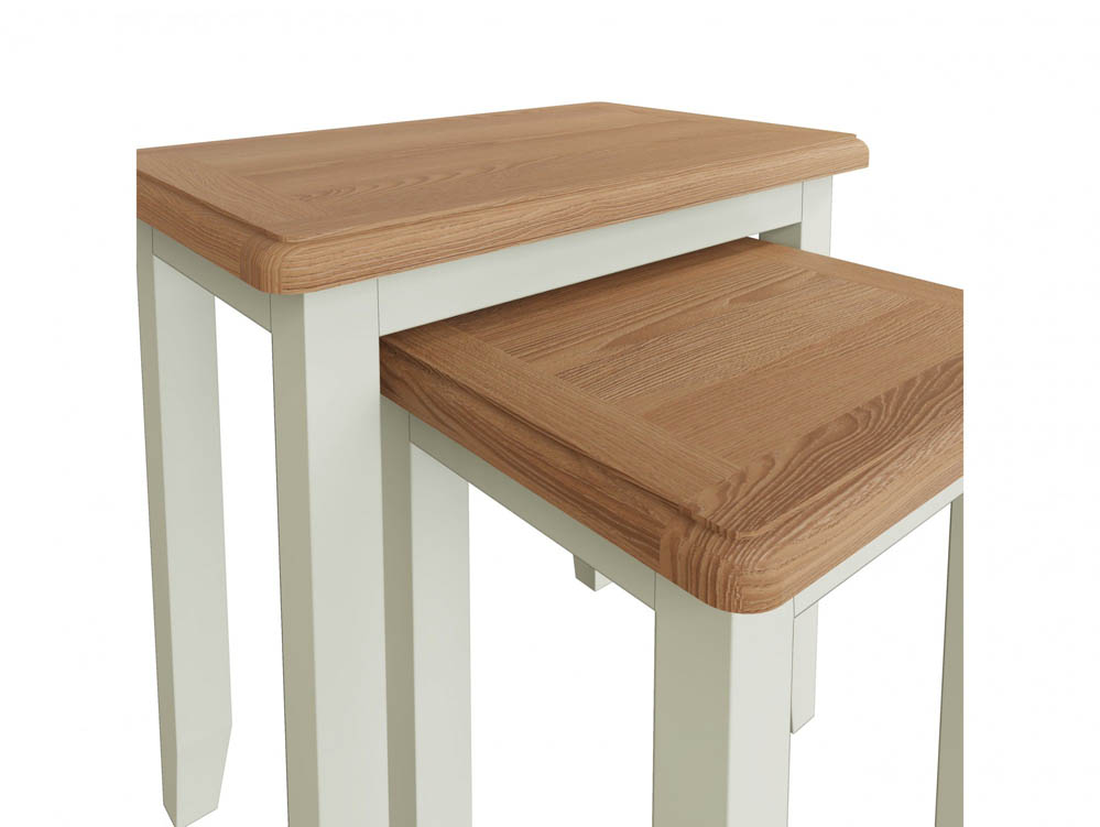 Kenmore Kenmore Patterdale White and Oak Small Nest of Tables (Flat Packed)