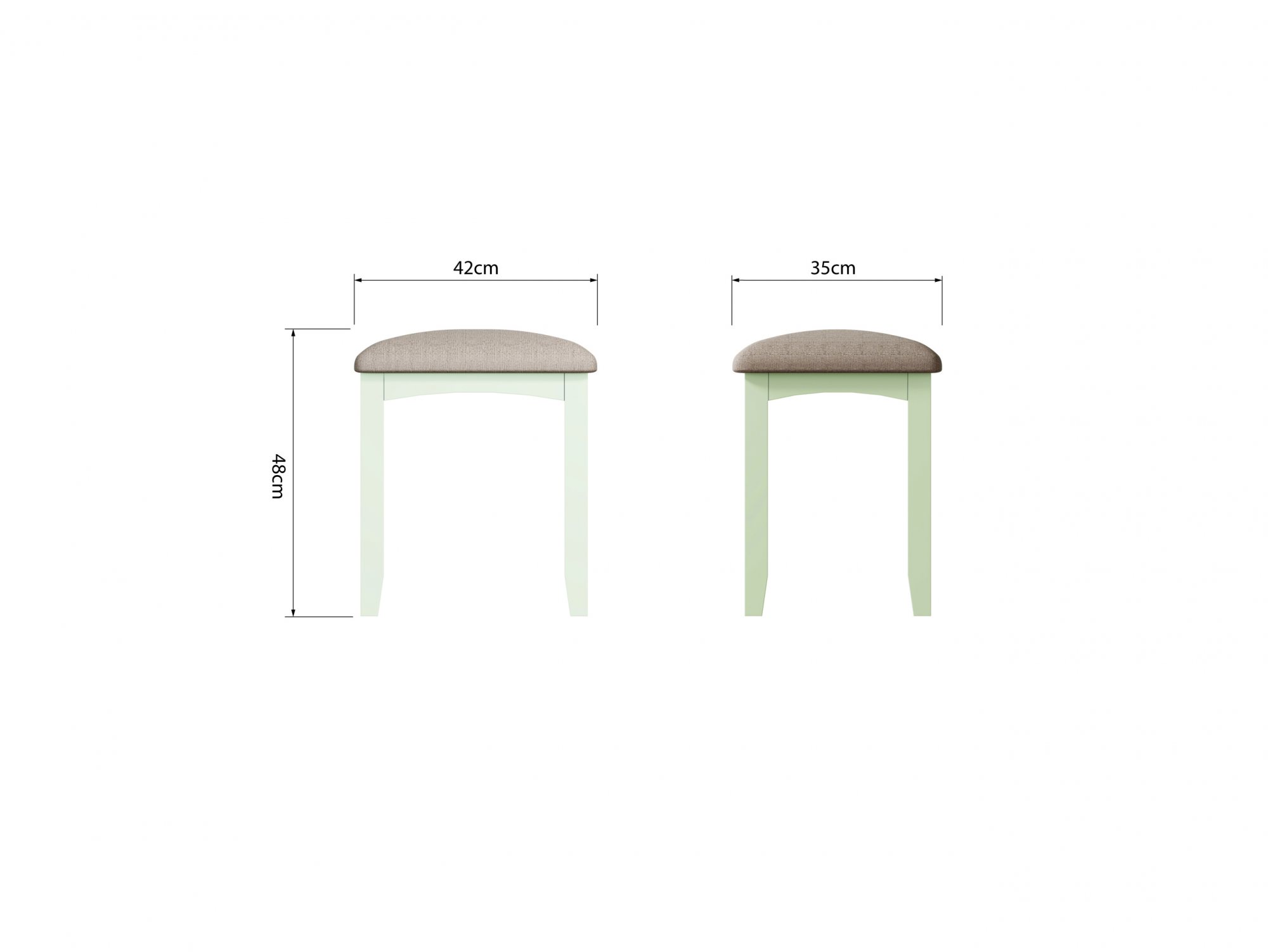 Kenmore Kenmore Patterdale White Dressing Table Stool (Flat Packed)