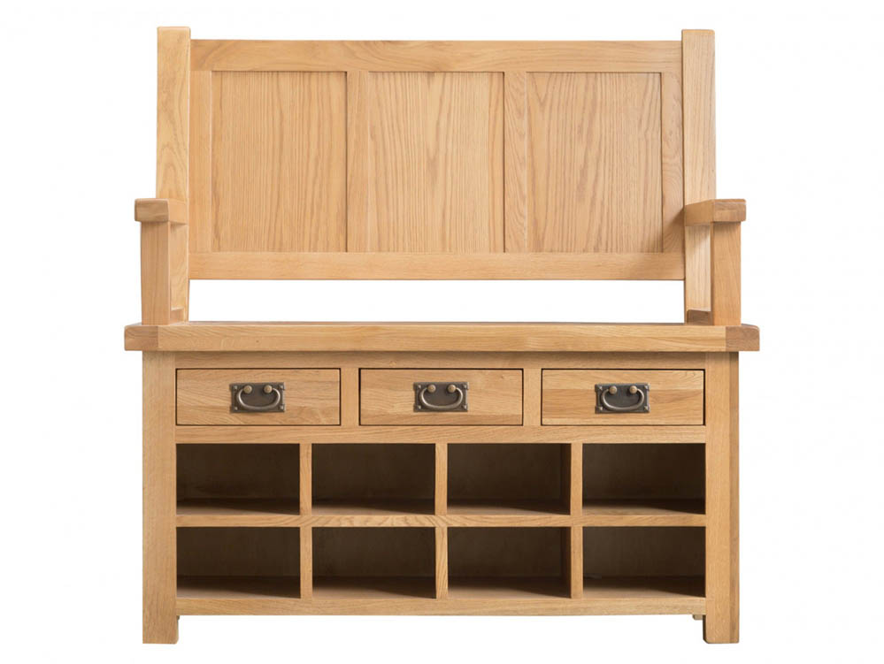 Kenmore Kenmore Waverley Oak 3 Drawer Storage Hallway Bench (Assembled)