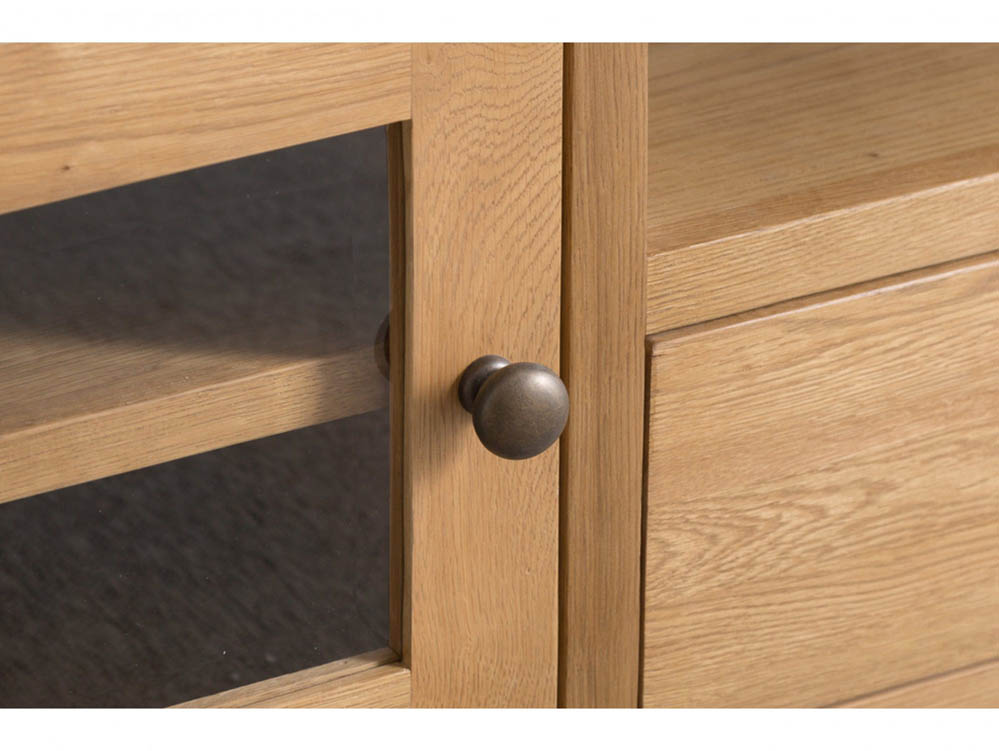 Kenmore Kenmore Waverley Oak and Glass 2 Door 1 Drawer Large TV Cabinet (Assembled)