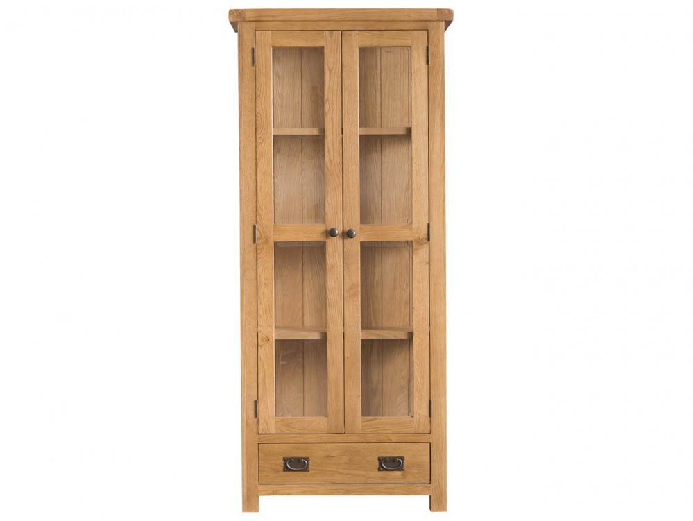Kenmore Kenmore Waverley Oak and Glass 2 Door 1 Drawer Tall Display Cabinet (Assembled)