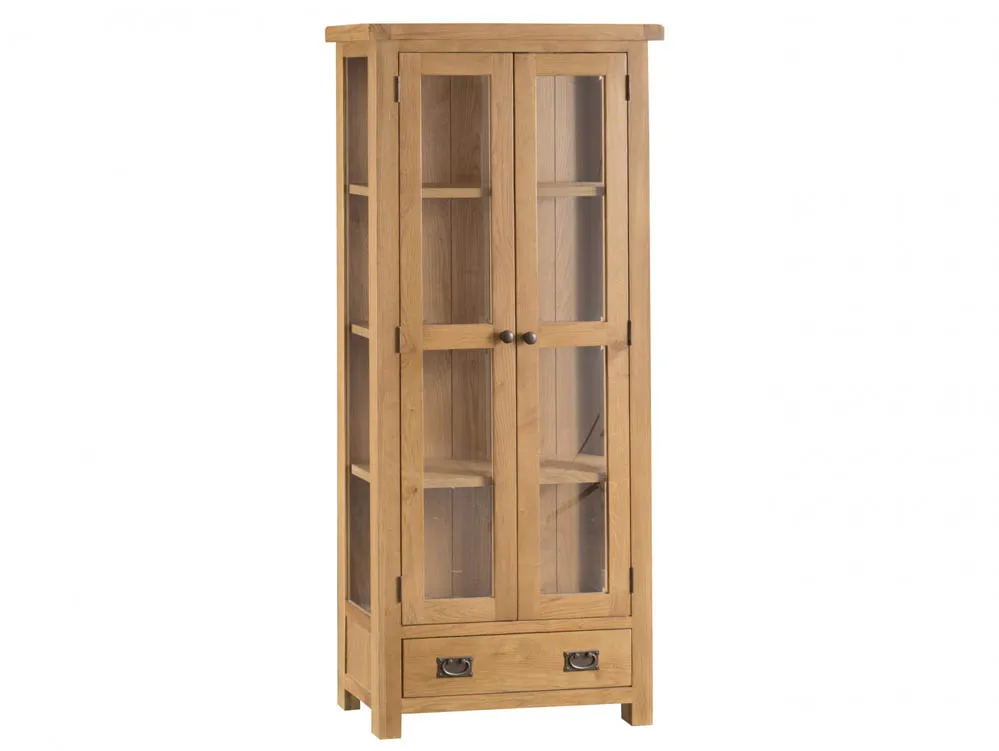 Kenmore Kenmore Waverley Oak and Glass 2 Door 1 Drawer Tall Display Cabinet (Assembled)