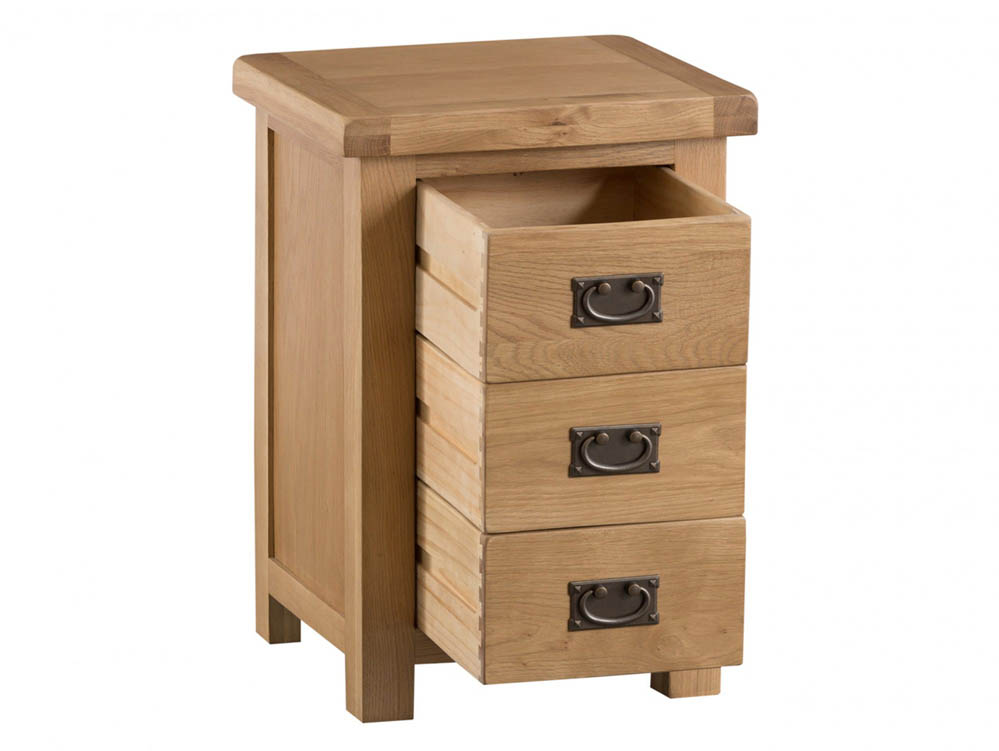Kenmore Kenmore Waverley Oak 3 Drawer Large Bedside Cabinet (Assembled)