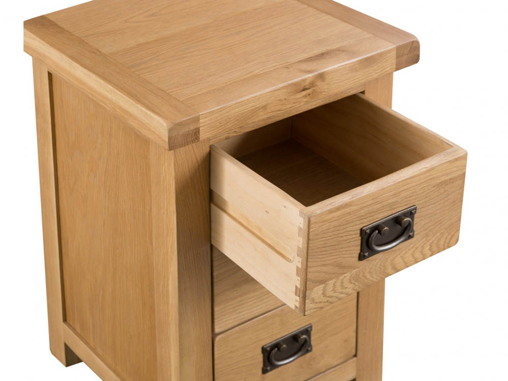 Kenmore Kenmore Waverley Oak 3 Drawer Large Bedside Cabinet (Assembled)
