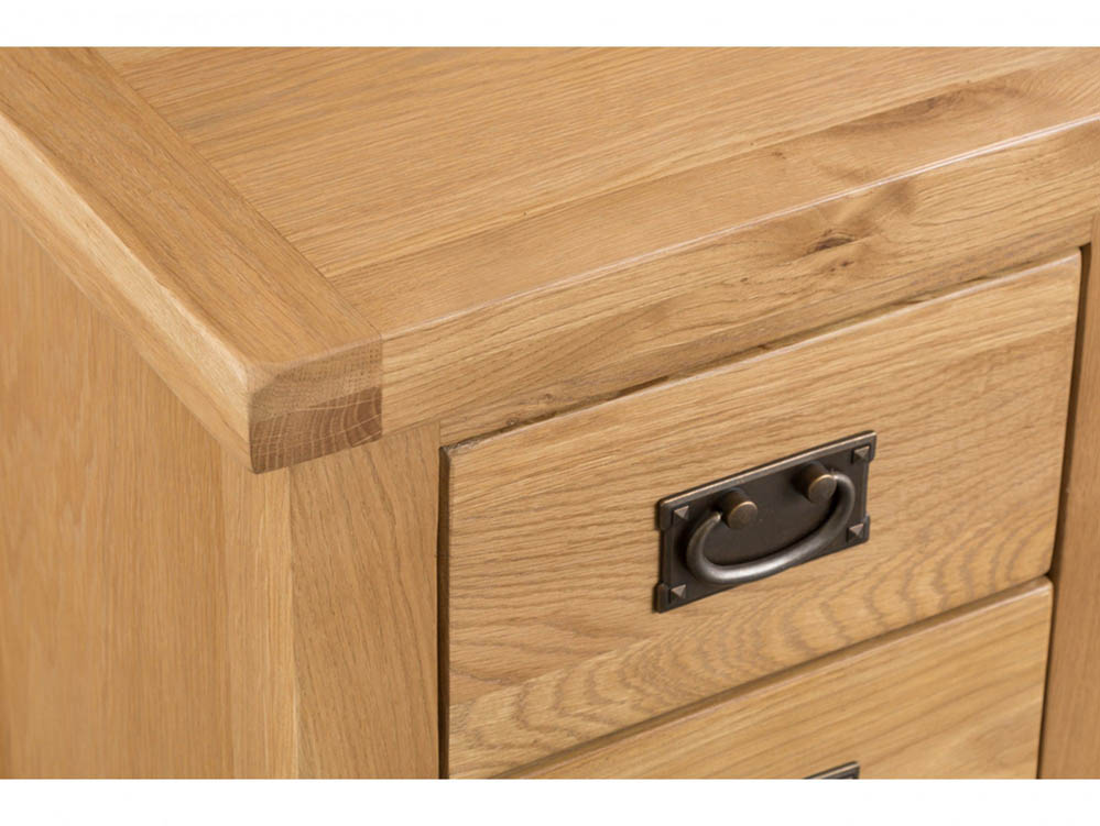 Kenmore Kenmore Waverley Oak 3 Drawer Large Bedside Cabinet (Assembled)
