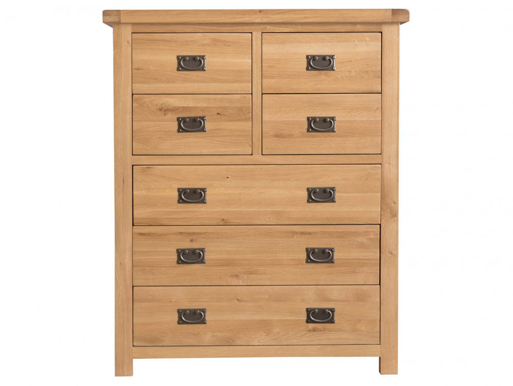 Kenmore Kenmore Waverley Oak 3+4 Drawer Tall Chest of Drawers (Assembled)