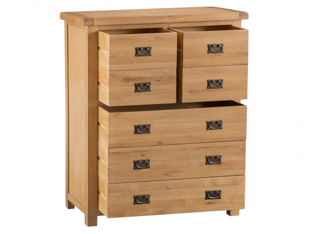 Kenmore Kenmore Waverley Oak 3+4 Drawer Tall Chest of Drawers (Assembled)