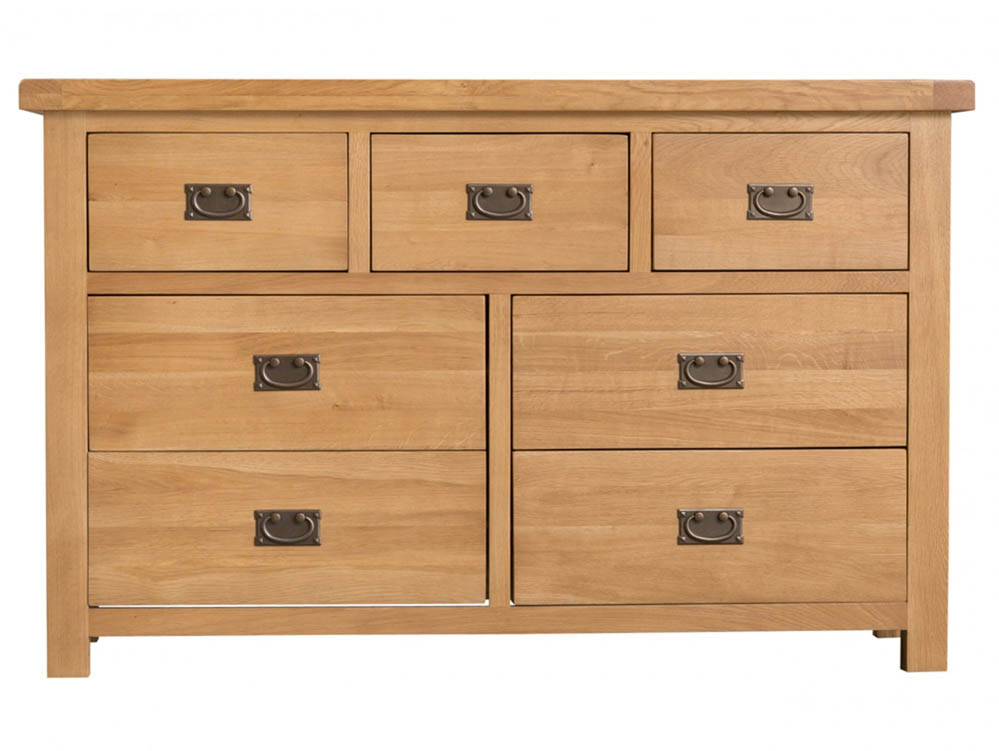 Kenmore Kenmore Waverley Oak 4+3 Drawer Wide Chest of Drawers (Assembled)