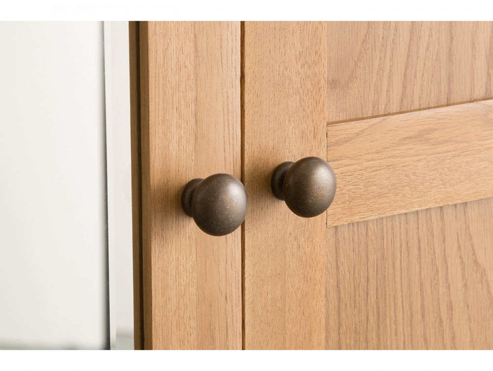 Kenmore Kenmore Waverley Oak 3 Door 2 Drawer Mirrored Triple Wardrobe (Flat Packed)