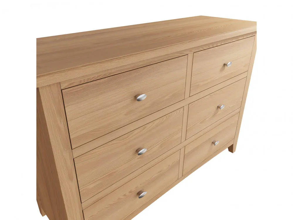 Oak 6 discount drawer chest