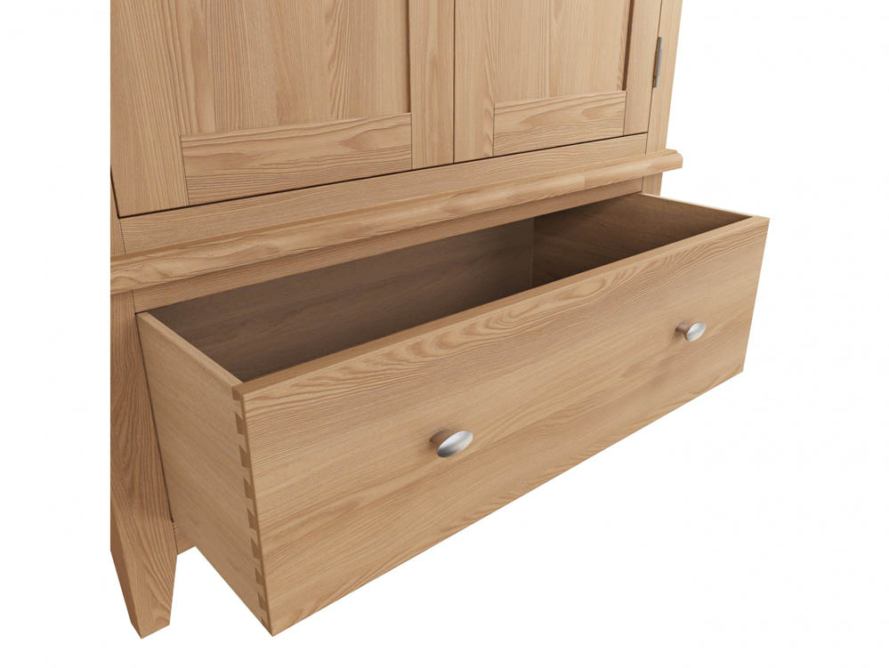 Kenmore Kenmore Dakota Oak 2 Door 1 Drawer Double Wardrobe (Part Assembled)