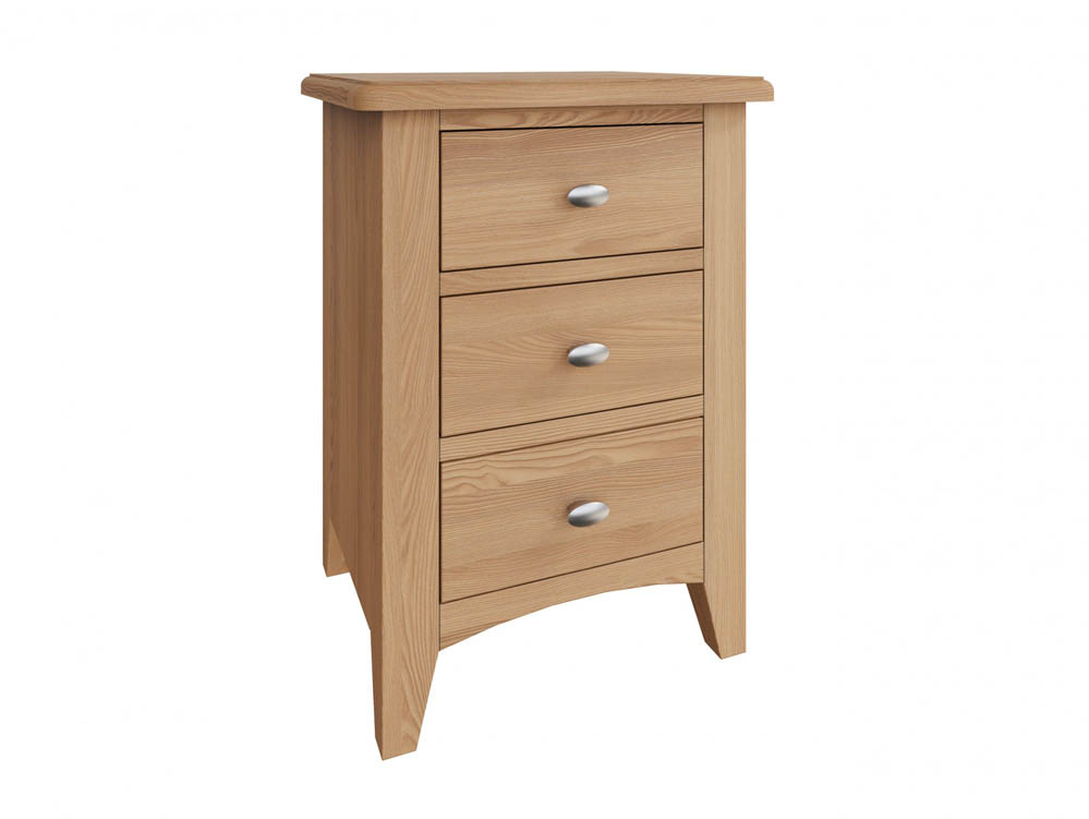 Kenmore Kenmore Dakota Oak 3 Drawer Large Bedside Cabinet (Assembled)