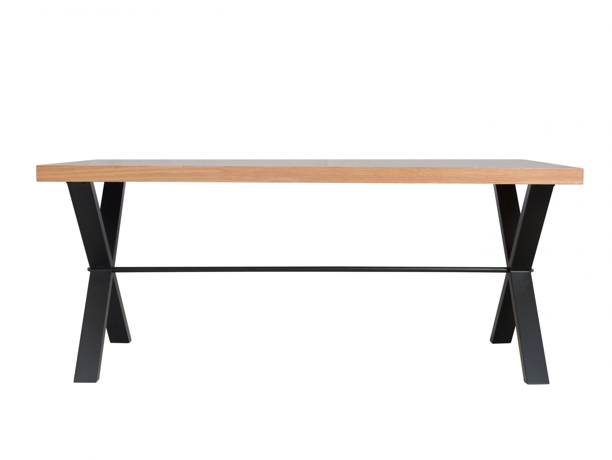 Kenmore Kenmore Dyce 180cm Oak and Black Dining Table (Flat Packed)
