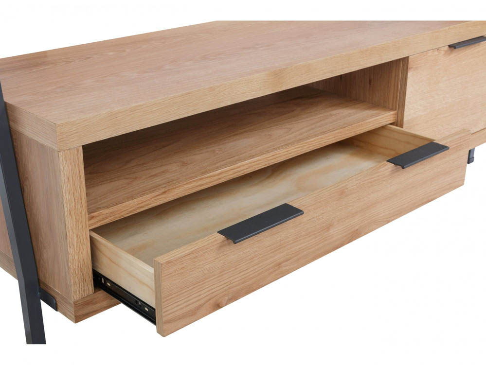 Kenmore Kenmore Dyce Oak and Black 1 Door 1 Drawer Ladder TV Cabinet (Flat Packed)