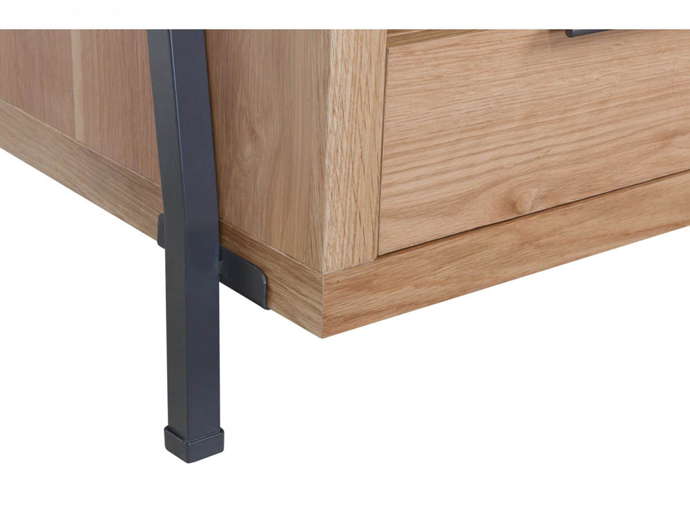 Kenmore Kenmore Dyce Oak and Black 1 Door 1 Drawer Ladder TV Cabinet (Flat Packed)