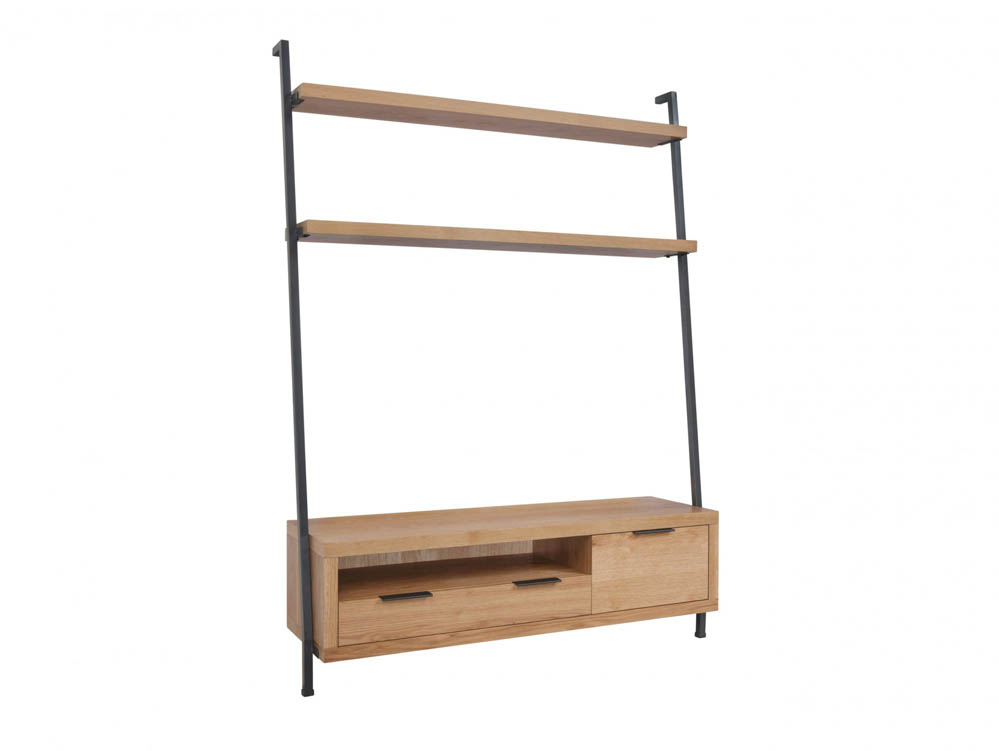 Kenmore Kenmore Dyce Oak and Black 1 Door 1 Drawer Ladder TV Cabinet (Flat Packed)