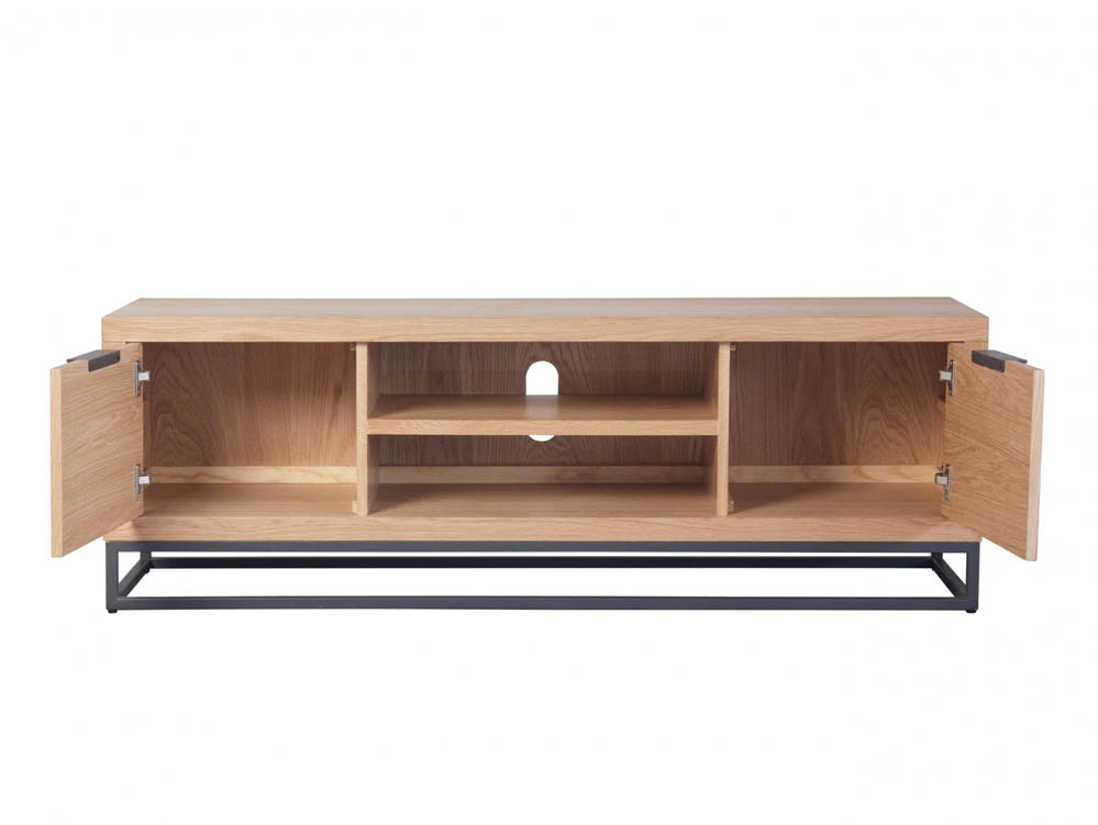 Kenmore Kenmore Dyce Oak and Black 2 Door Large TV Cabinet (Assembled)