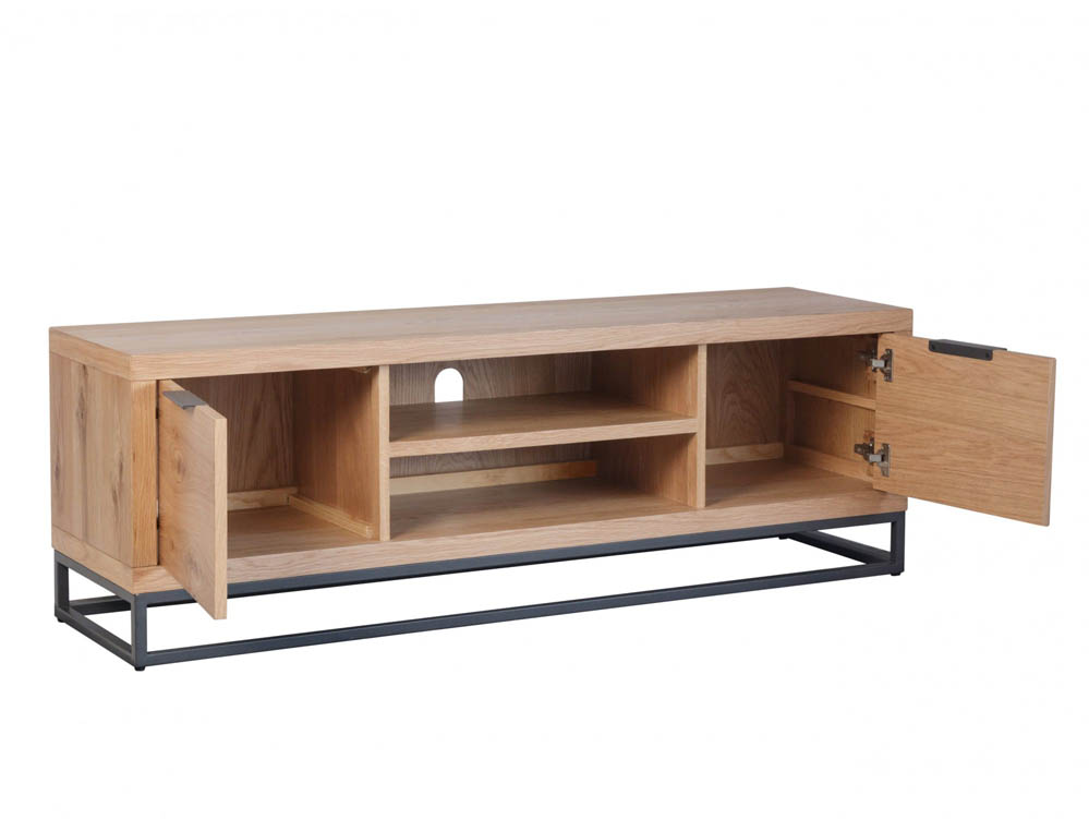Kenmore Kenmore Dyce Oak and Black 2 Door Large TV Cabinet (Assembled)