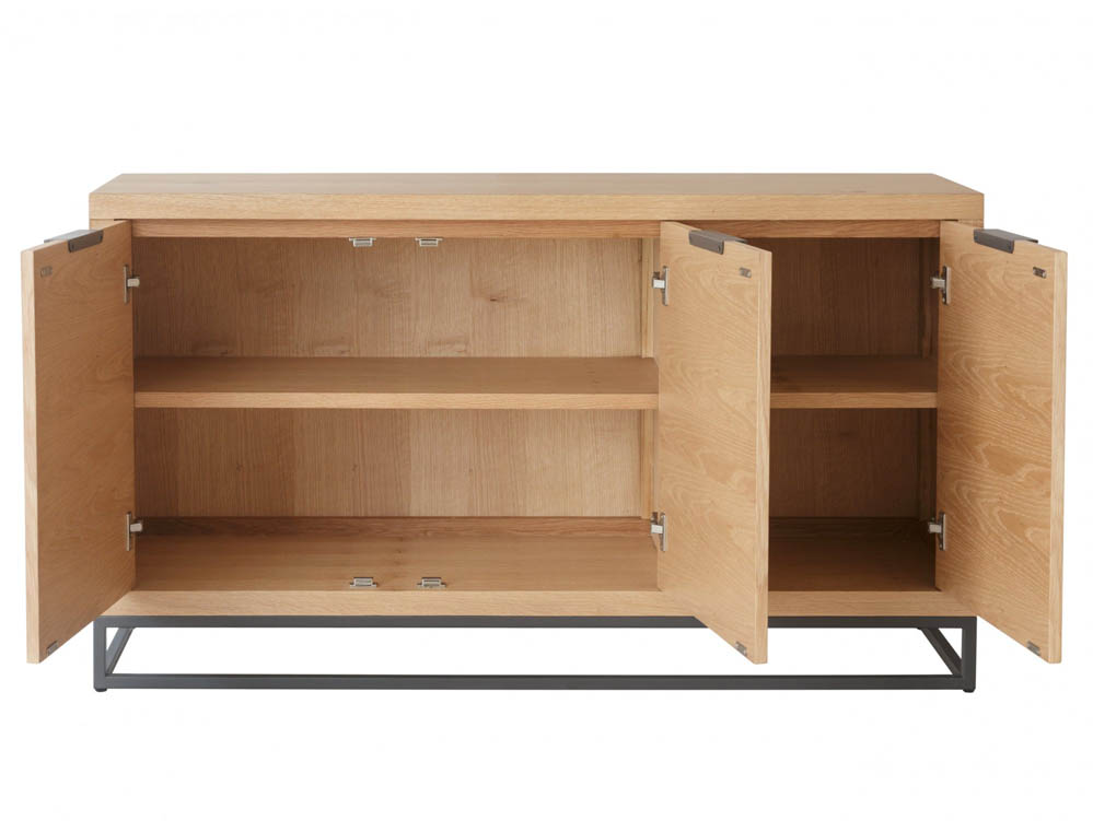 Kenmore Kenmore Dyce Oak and Black 3 Door Large Sideboard (Assembled)