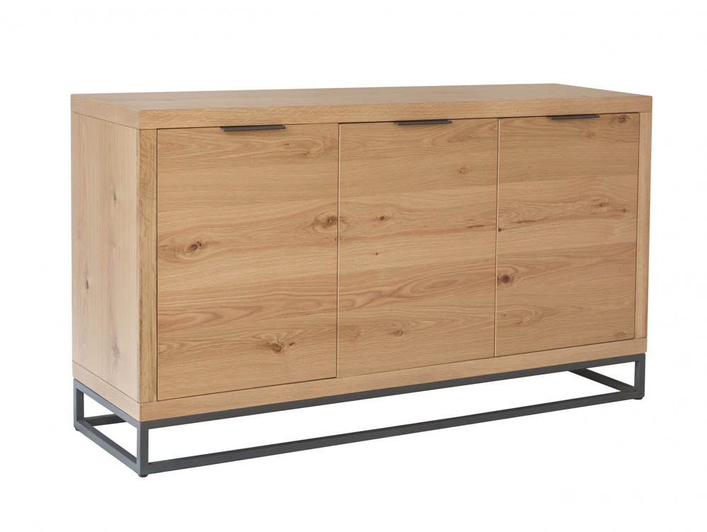 Kenmore Kenmore Dyce Oak and Black 3 Door Large Sideboard (Assembled)