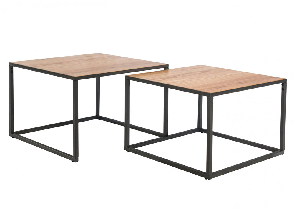 Kenmore Kenmore Dyce Oak and Black Large Nest of Tables (Flat Packed)