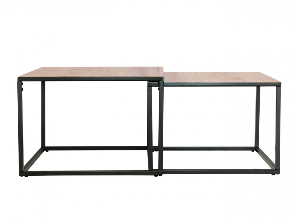 Kenmore Kenmore Dyce Oak and Black Large Nest of Tables (Flat Packed)
