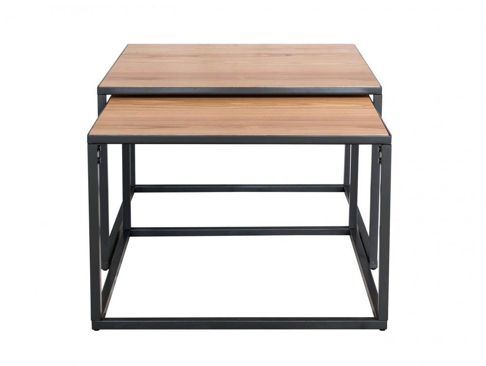 Kenmore Kenmore Dyce Oak and Black Large Nest of Tables (Flat Packed)