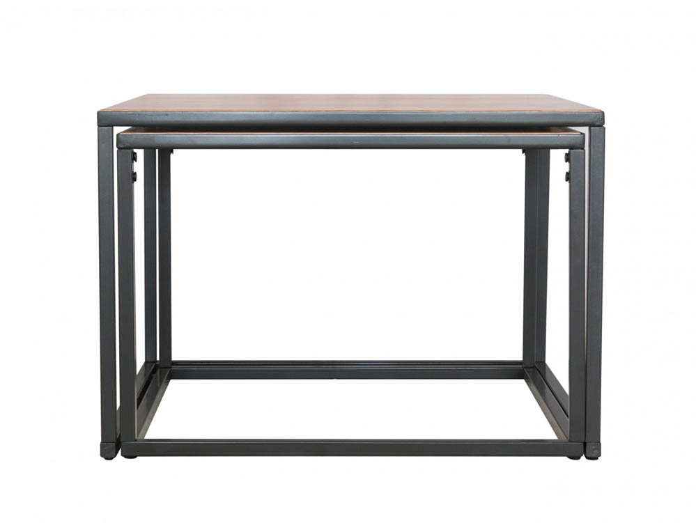 Kenmore Kenmore Dyce Oak and Black Large Nest of Tables (Flat Packed)