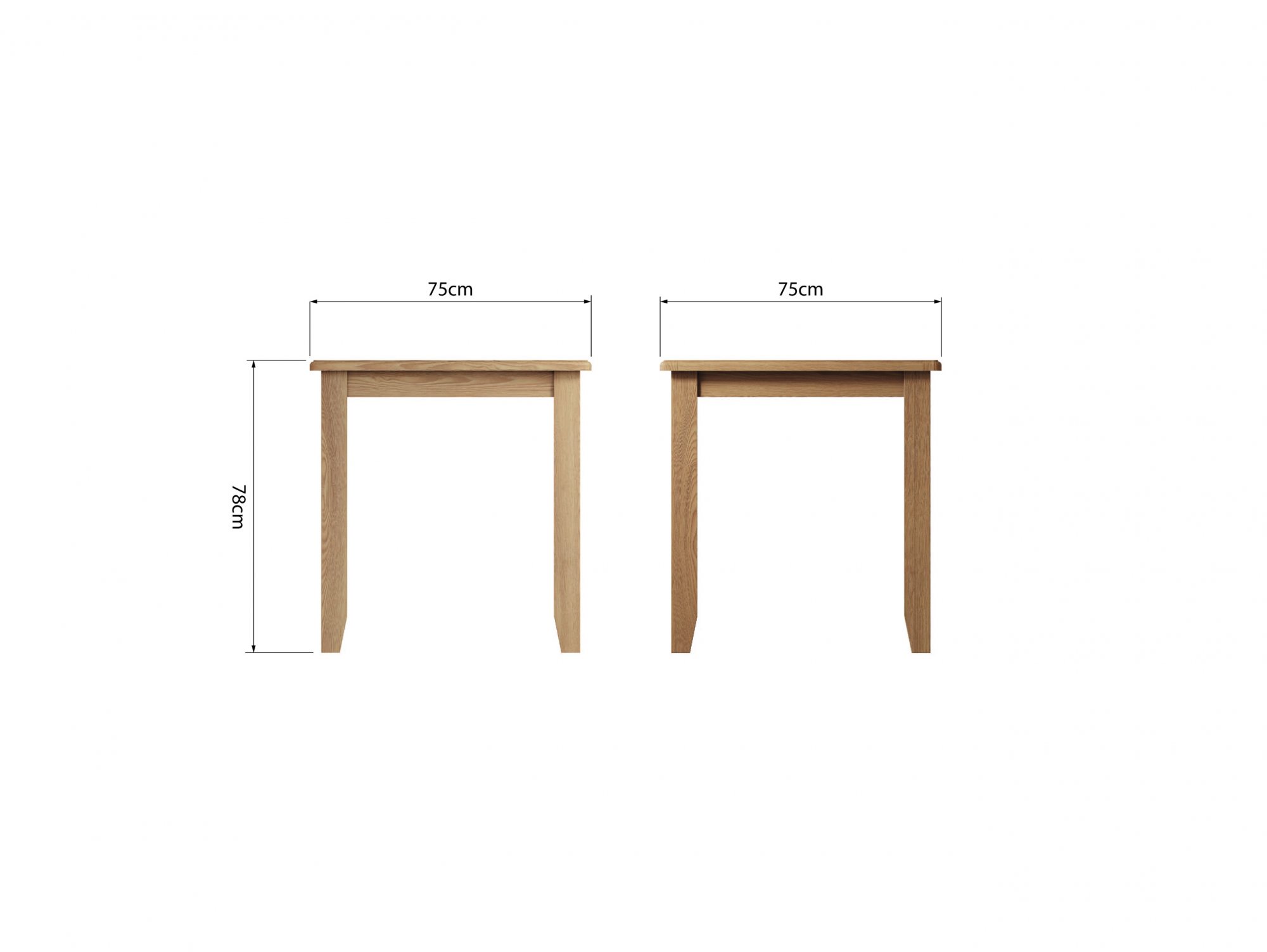 Kenmore Kenmore Dakota 75cm Oak Compact Dining Table (Flat Packed)