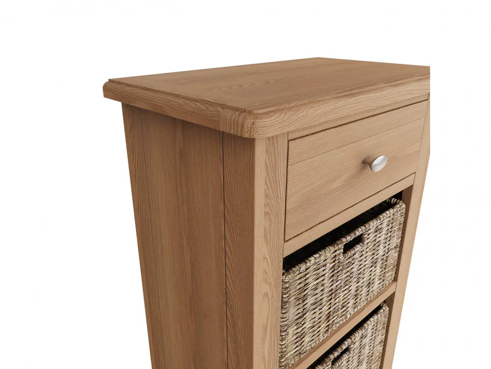 Kenmore Dakota Oak 1 Drawer Small Storage Unit Assembled