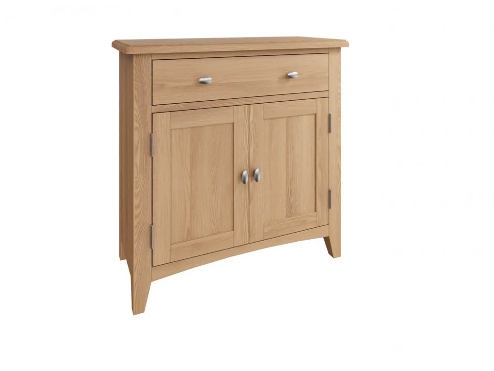 Kenmore Dakota Oak 2 Door 1 Drawer Compact Sideboard Assembled