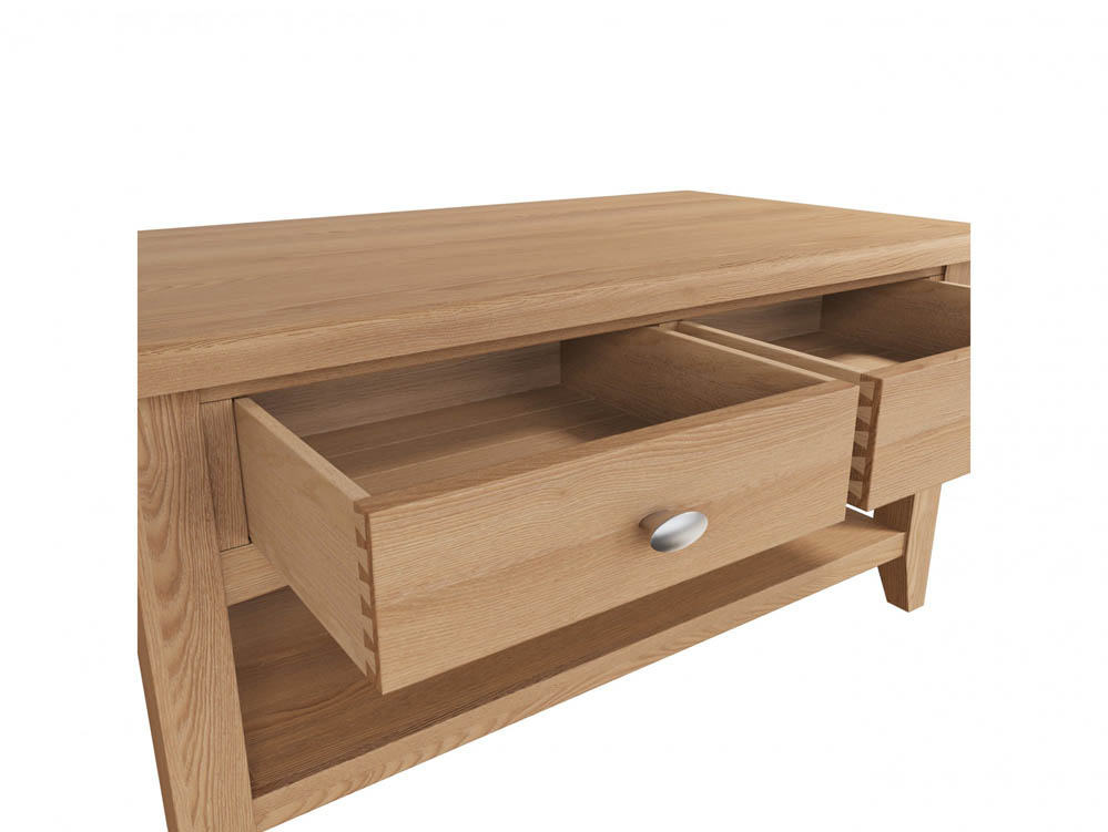 Kenmore Kenmore Dakota Oak 2 Drawer Large Coffee Table (Flat Packed)
