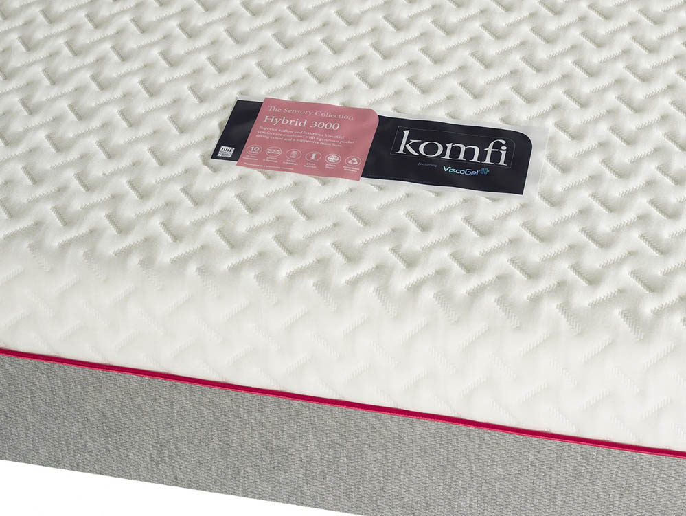 Komfi Komfi Sensory Hybrid Gel Pocket 3000 3ft Single Mattress in a Box