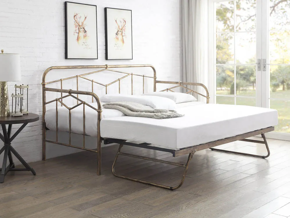 Flintshire Flintshire Axton Antique Bronze Metal Day Bed Frame
