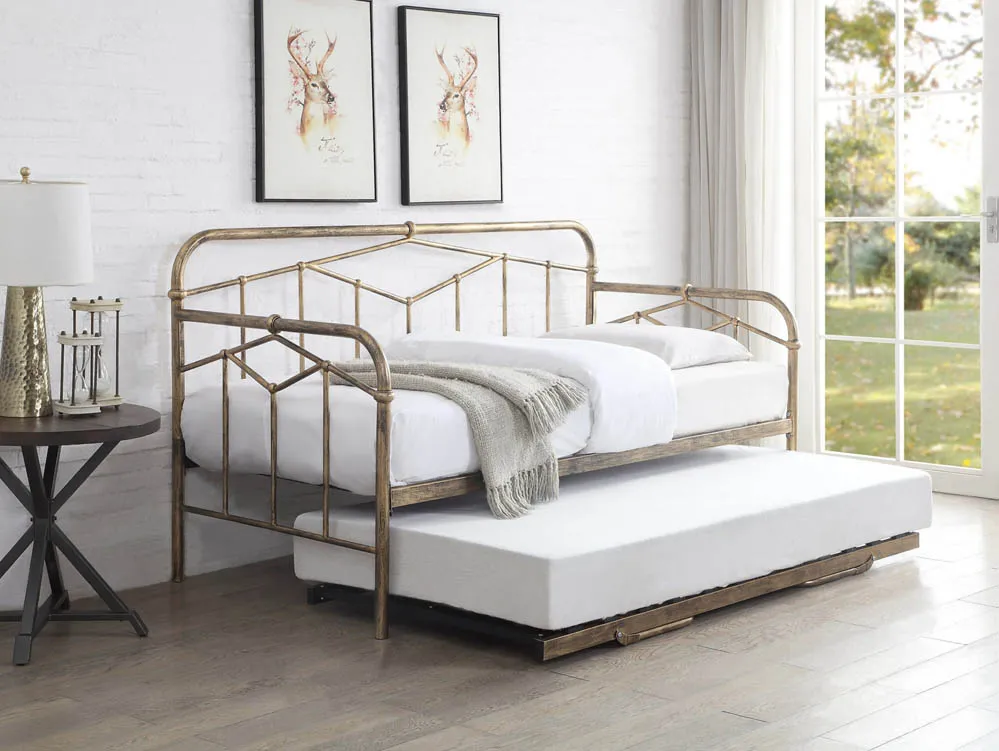 Flintshire Flintshire Axton Antique Bronze Metal Day Bed Frame