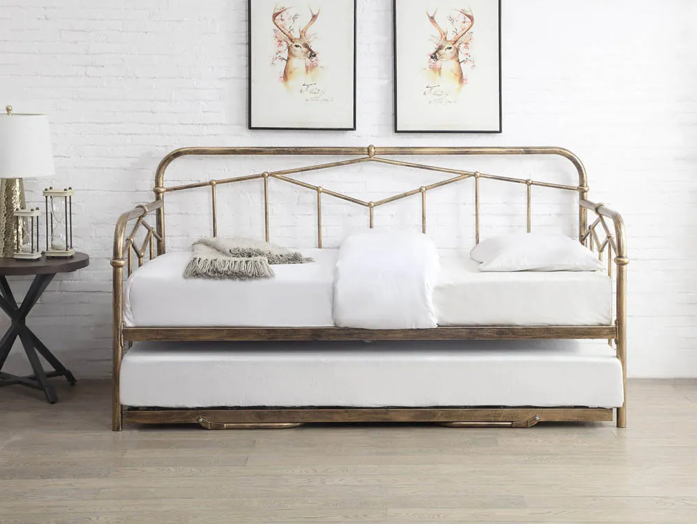 Flintshire Flintshire Axton Antique Bronze Metal Day Bed Frame