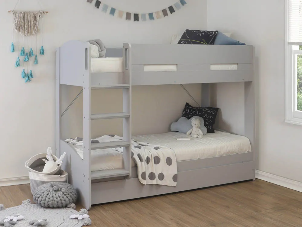 Flintshire Flintshire Billie Grey Wooden Bunk Bed Frame
