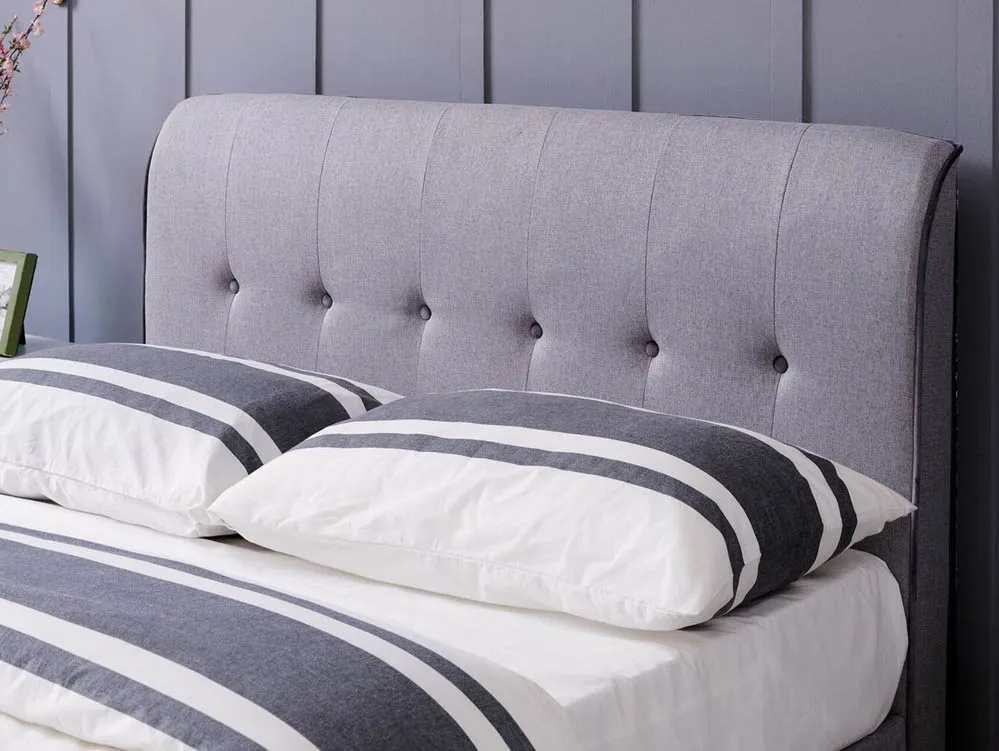 Flintshire Flintshire Carmel Grey Fabric Ottoman Bed Frame