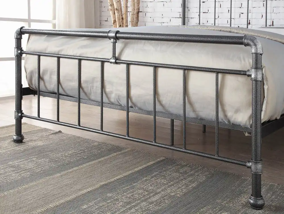 Flintshire Furniture Flintshire Cilcain 4ft6 Double Black and Silver Metal Bed Frame