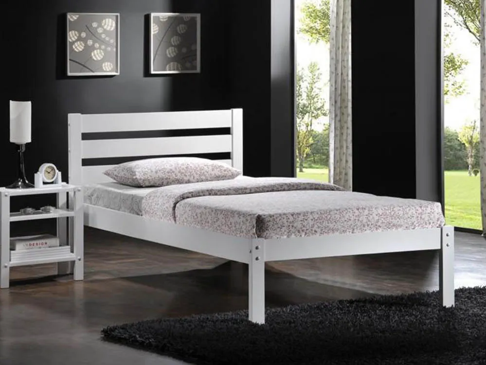 Flintshire Furniture Flintshire Eco 3ft Single White Wooden Bed Frame