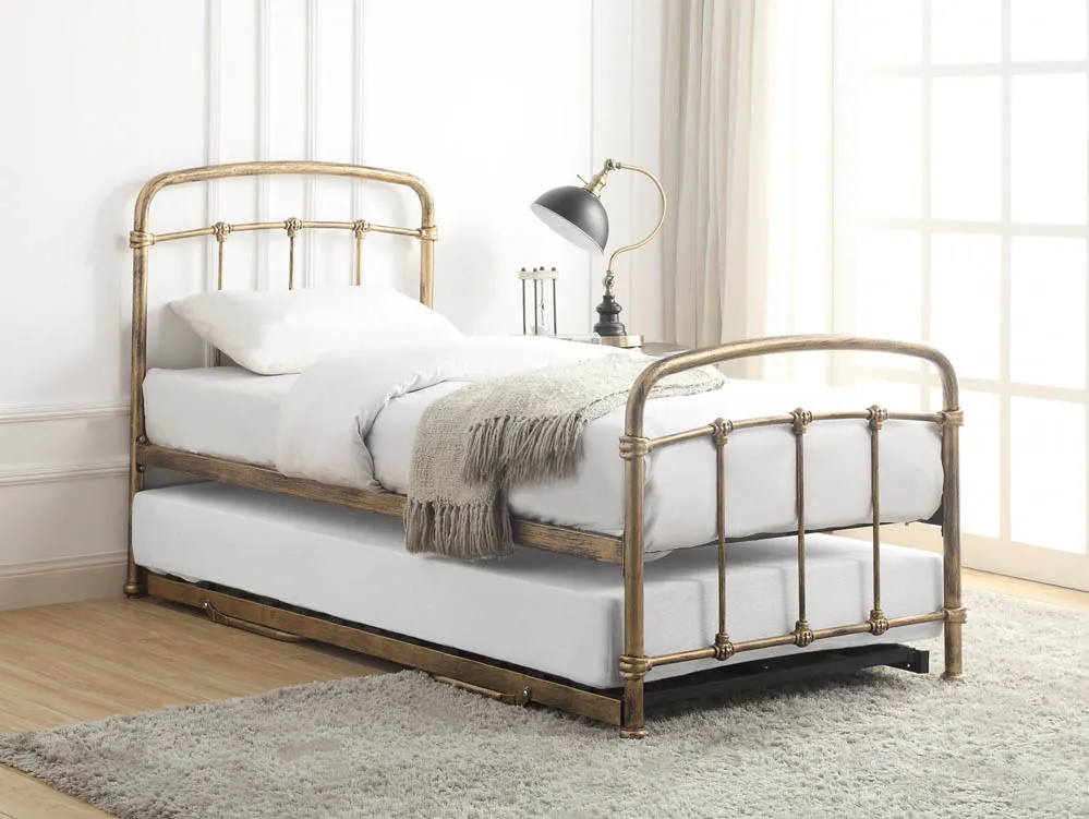 Flintshire Furniture Flintshire Mostyn 3ft Single Antique Bronze Metal Guest Bed Frame