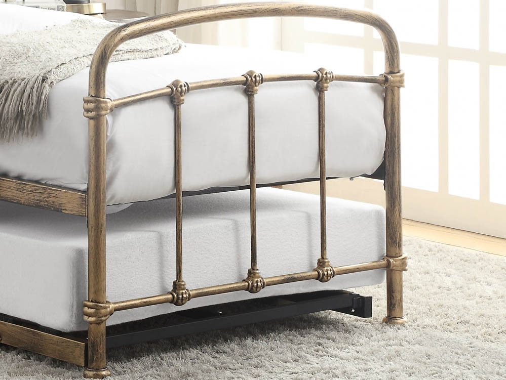 Flintshire Furniture Flintshire Mostyn 3ft Single Antique Bronze Metal Guest Bed Frame