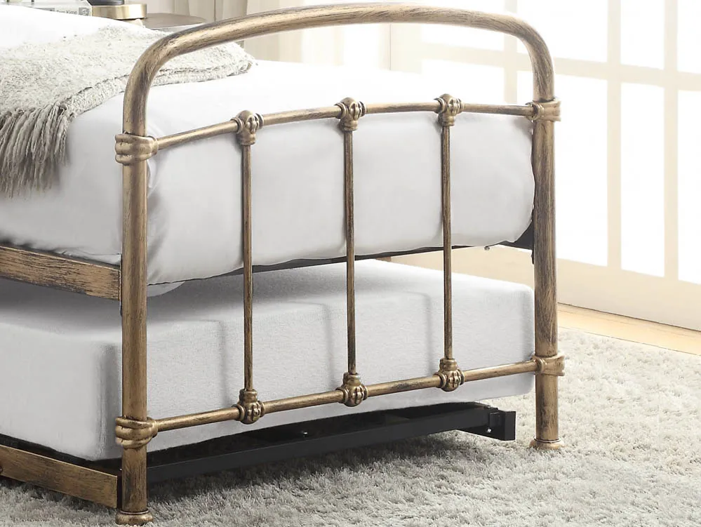 Flintshire Flintshire Mostyn Antique Bronze Metal Guest Bed Frame