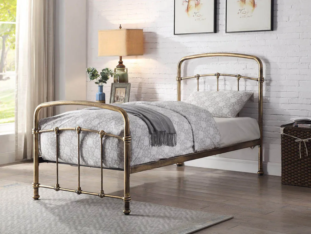 Flintshire Furniture Flintshire Mostyn 3ft Single Antique Bronze Metal Bed Frame