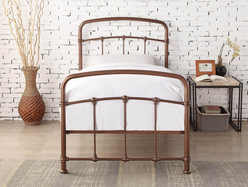 Flintshire Furniture Flintshire Mostyn 3ft Single Shining Rose Metal Bed Frame