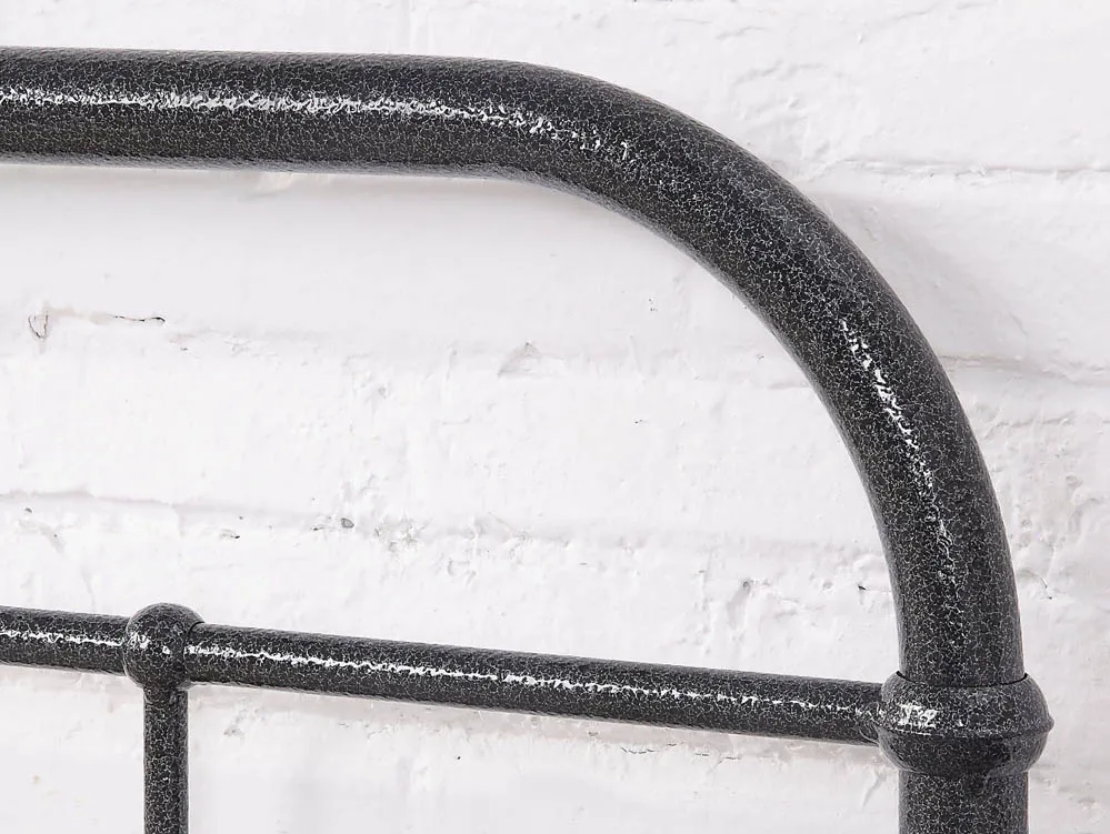 Flintshire Flintshire Oakenholt Black and Silver Metal Bed Frame