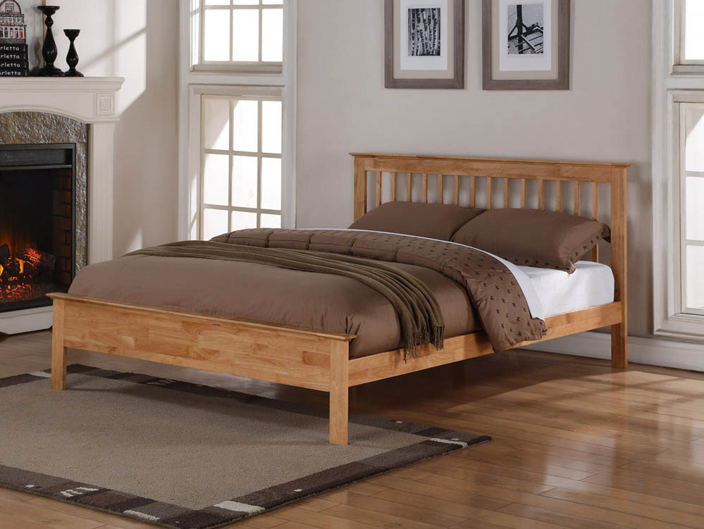 Flintshire Furniture Flintshire Pentre 4ft Small Double Oak Wooden Bed Frame
